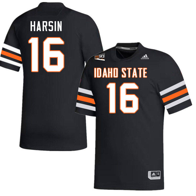 Idaho State Bengals #16 Davis Harsin College Football Jerseys,Uniforms Stitched-Black